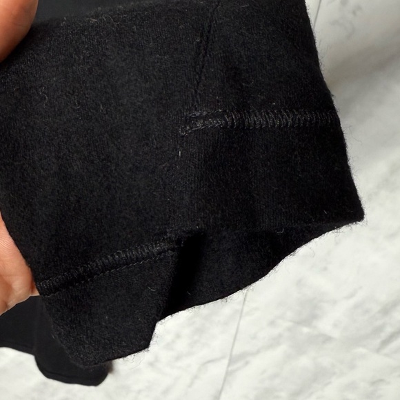 Helmut Lang Asymmetric Shoulder Soft Wool Top Black Fitted Long Sleeve Top - Picture 11 of 11